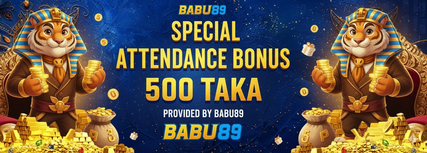 Daily attendance bonus - Earn rewards by logging in daily to Babu89